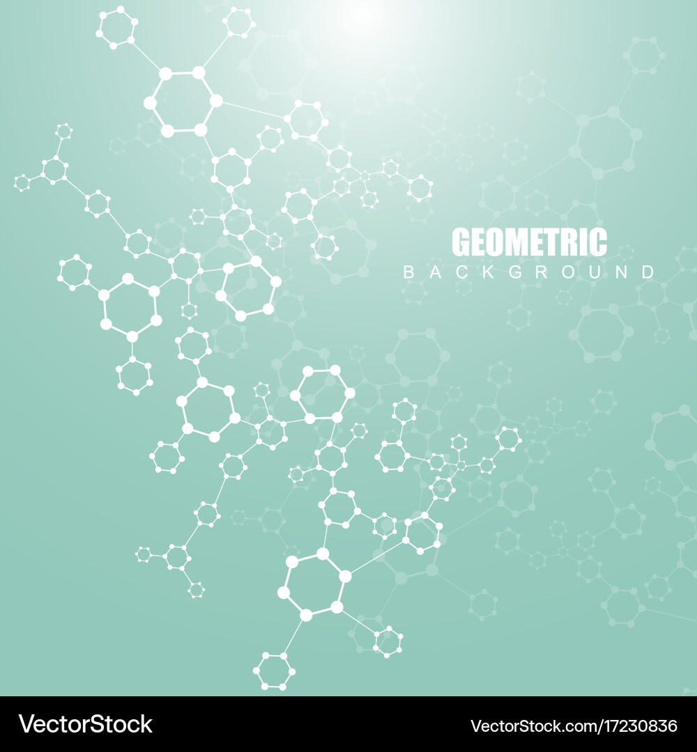 Geometric abstract background with connected line Vector Image