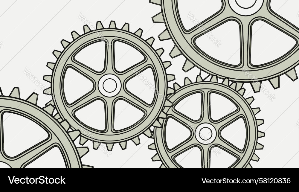 Interlocking Gears Pattern Vector Image
