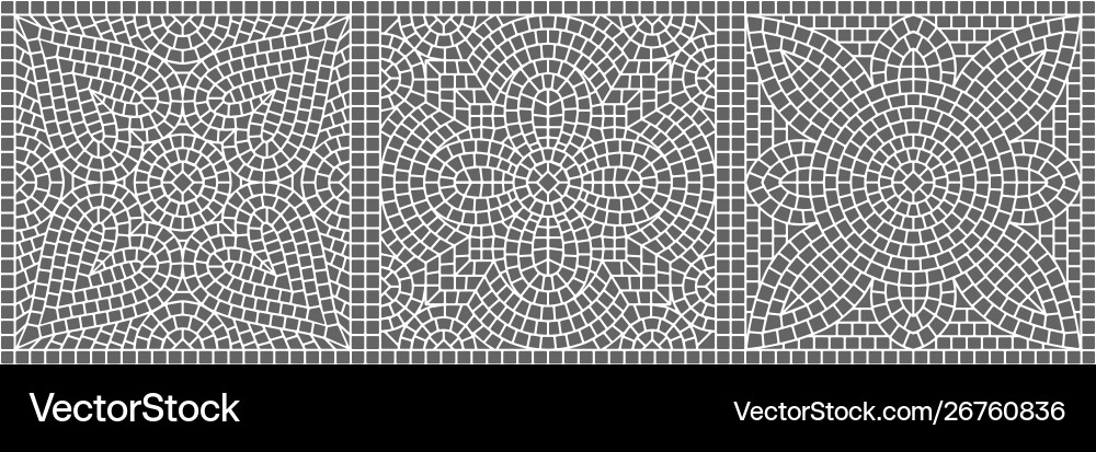 Intricate Mosaic Tile Pattern Vector Image