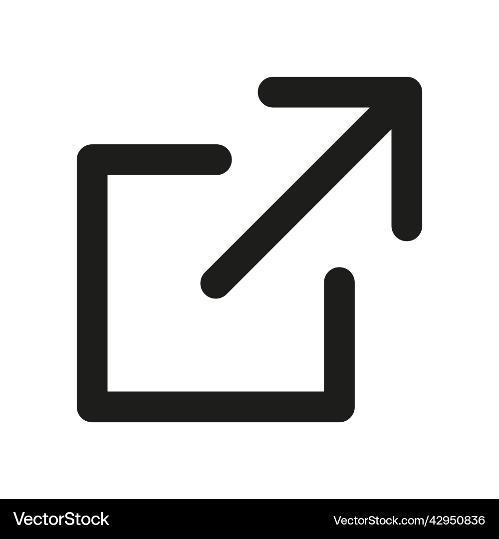 Link icon hyperlink chain symbol external Link icon hyperlink chain symbol external vector image