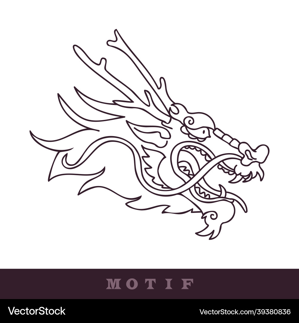 Oriental chinese dragon Oriental chinese dragon vector image