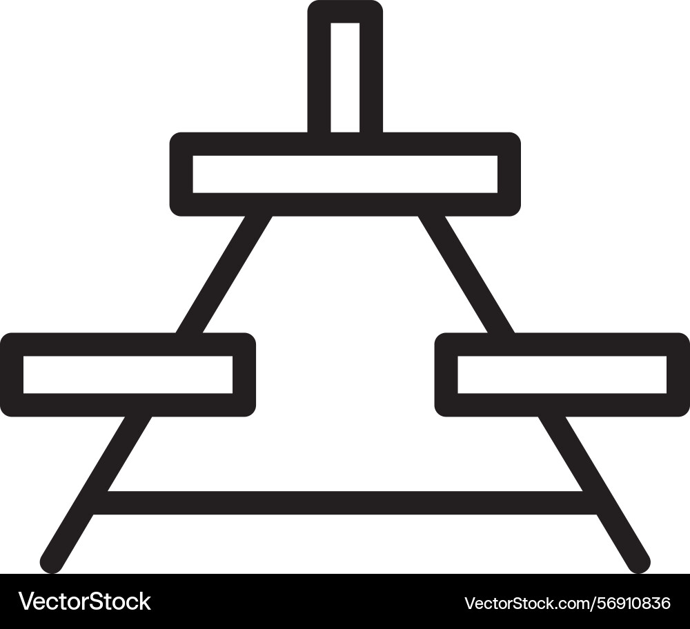 Picnic table linear style icon design Vector Image