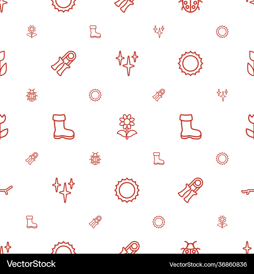 Spring icons pattern seamless white background Spring icons pattern seamless white background vector image