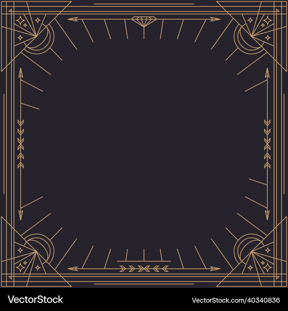 Thin line frame abstract geometric linear design Thin line frame abstract geometric linear design vector image