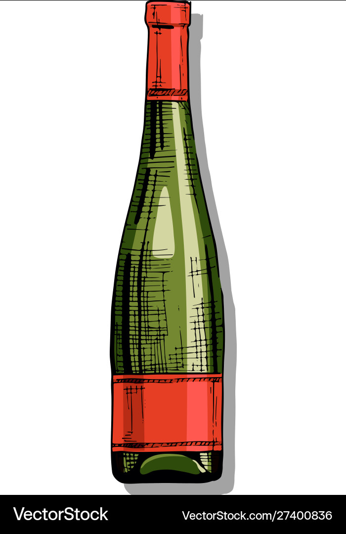 Wine bottle Wine bottle vector image