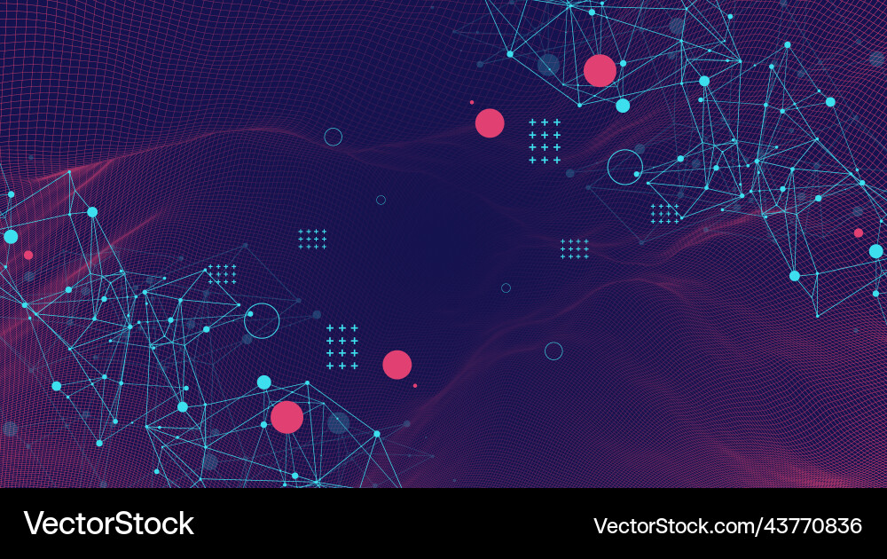 Wireframe background with plexus effect Wireframe background with plexus effect vector image