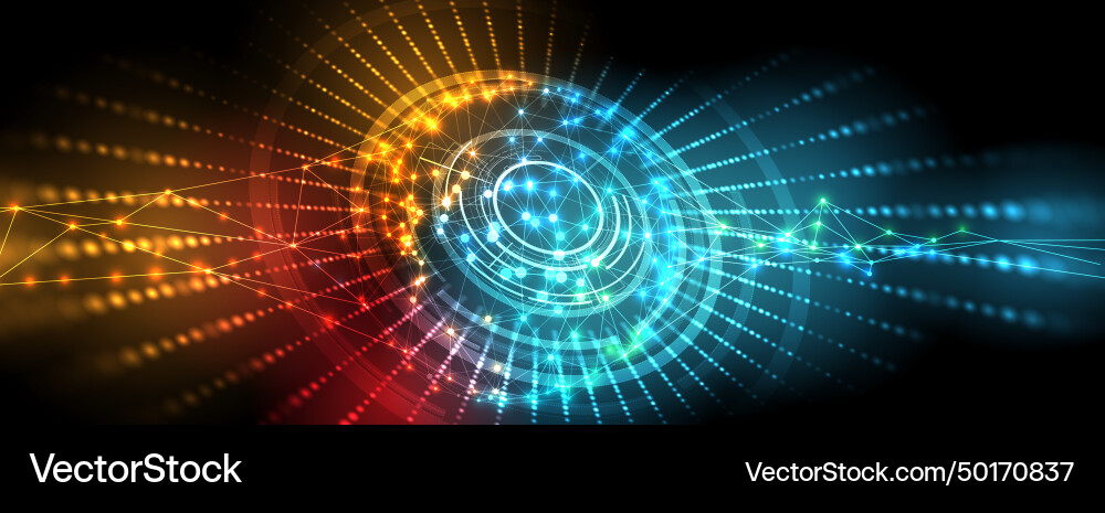 Abstract artificial intelligence cloud computing Abstract artificial intelligence cloud computing vector image