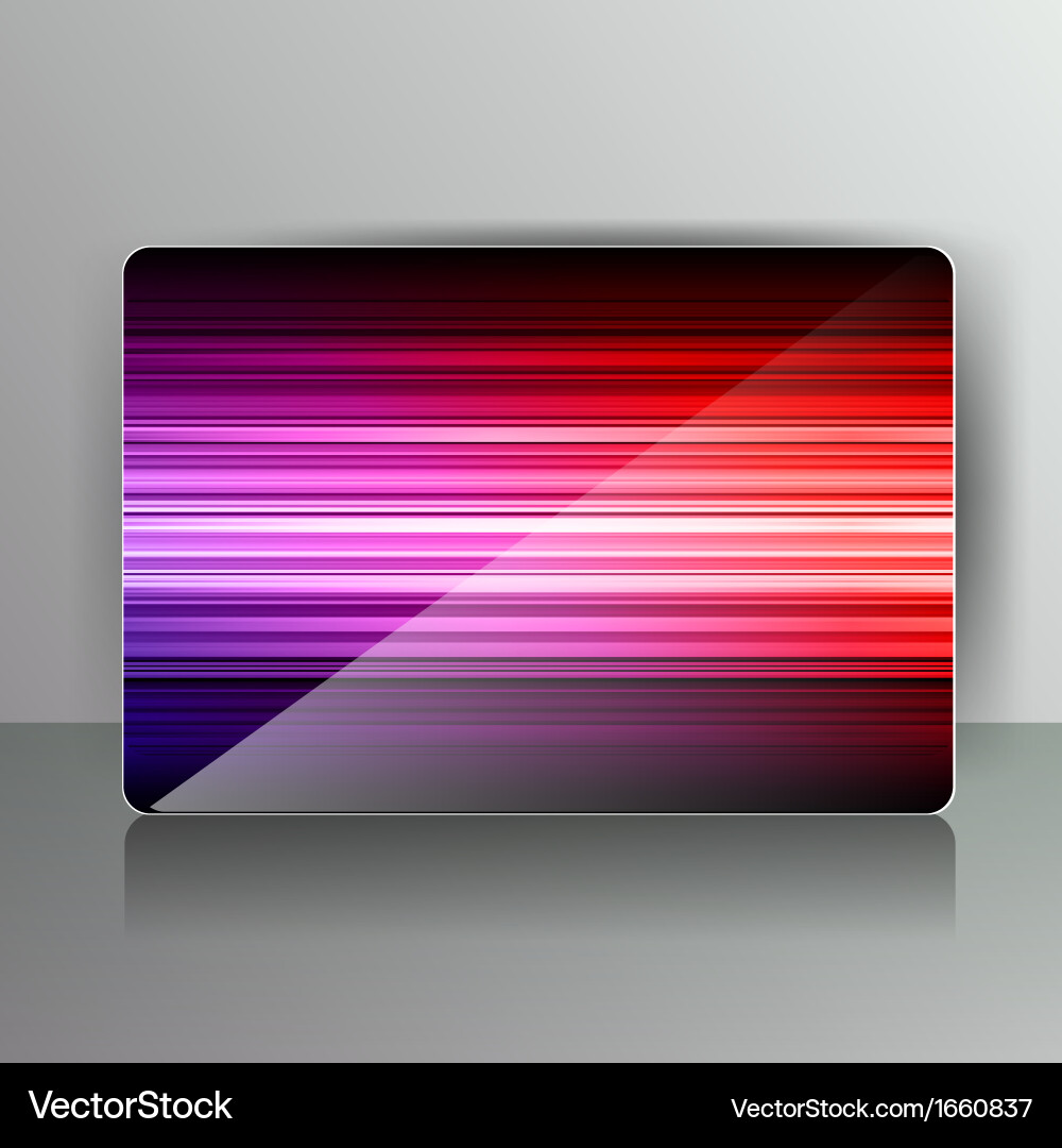 Abstract card with colored lines vector image