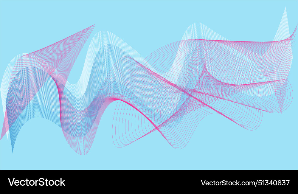 Abstract gradient background with waves Vector Image