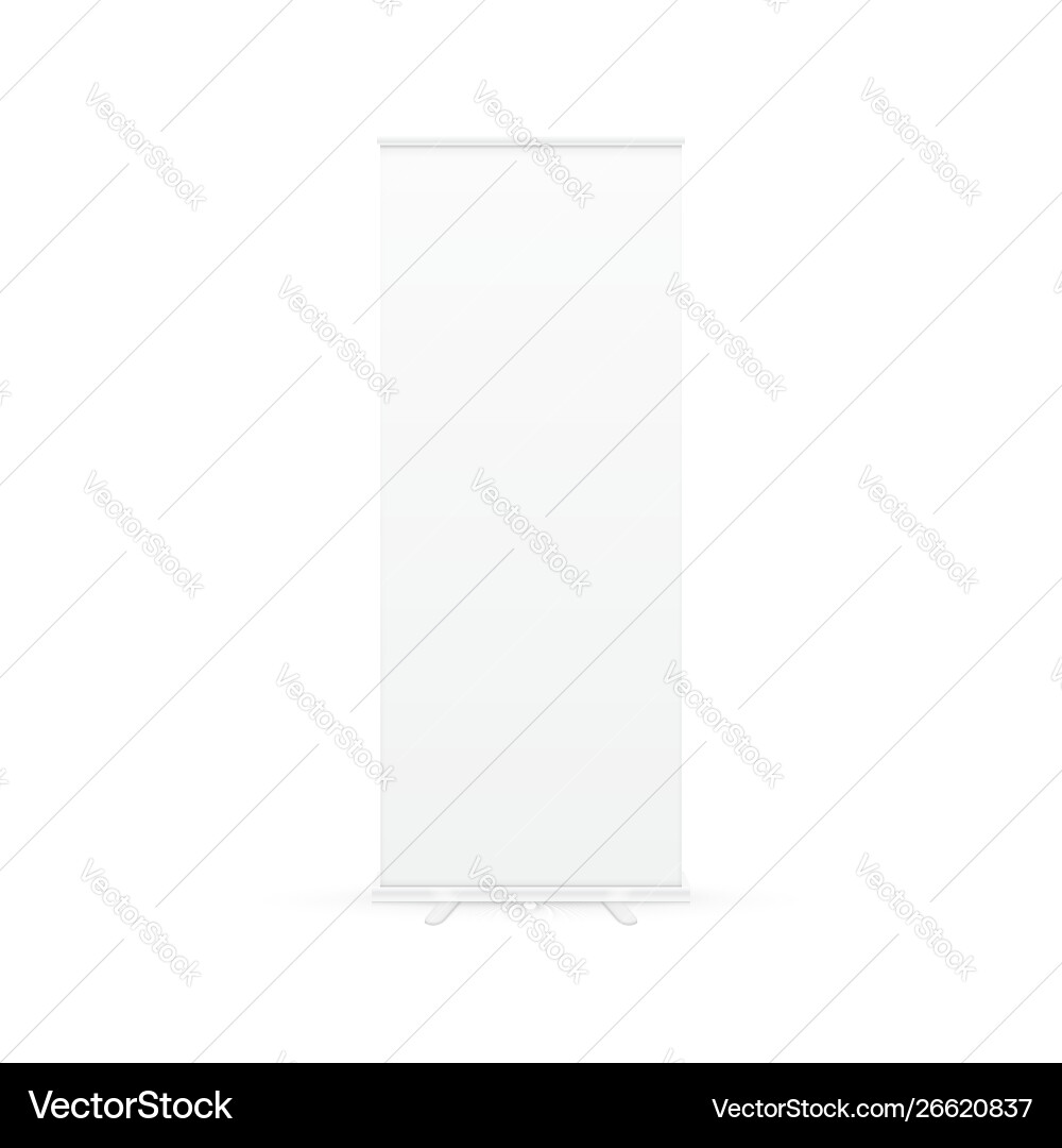 Blank roll-up banner display with clipping path Blank roll-up banner display with clipping path vector image
