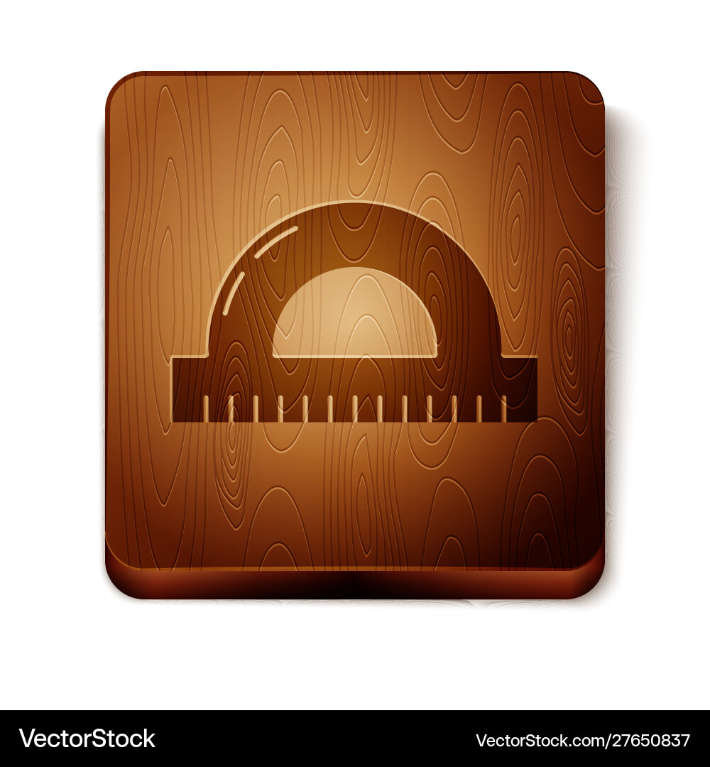 Brown protractor grid for measuring degrees icon Brown protractor grid for measuring degrees icon vector image