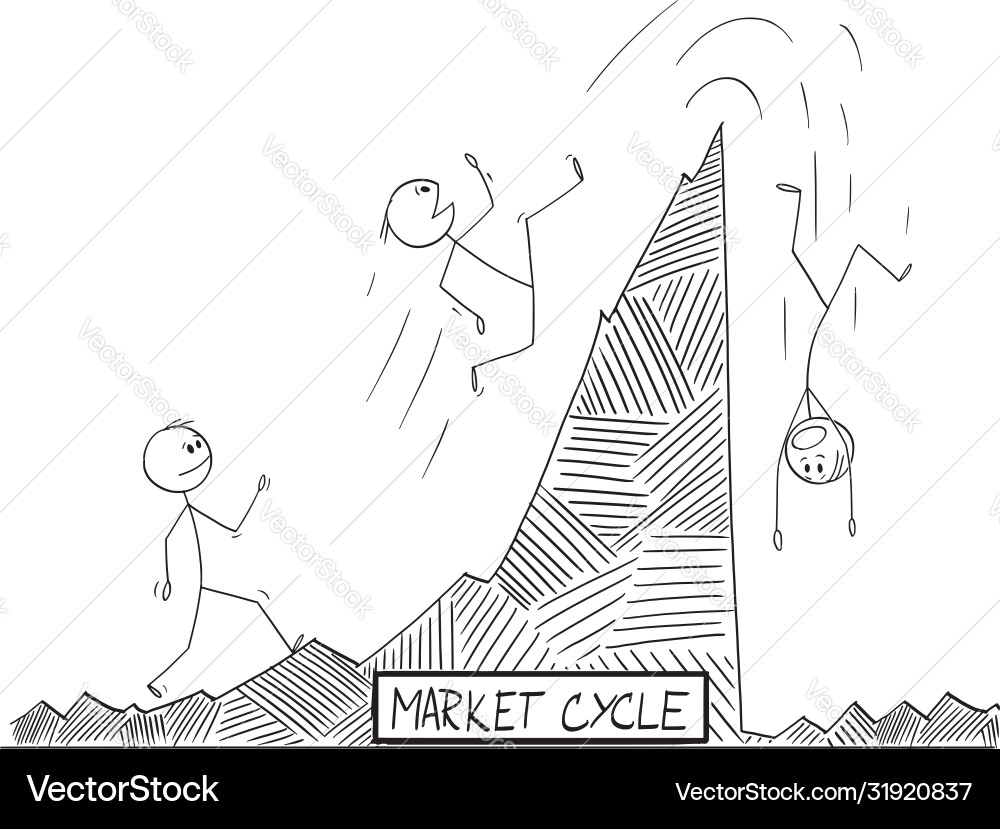 Cartoon man or businessman stock investor Cartoon man or businessman stock investor vector image