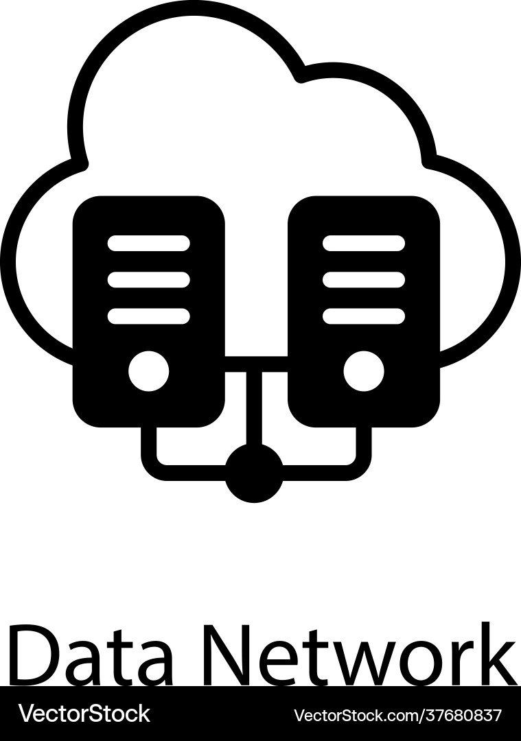 Data network vector image