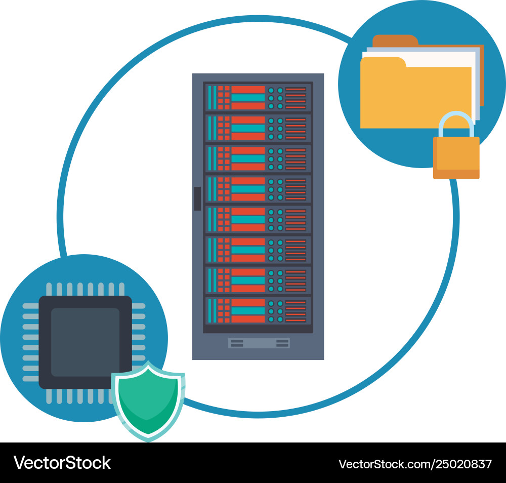 Database storage technology Database storage technology vector image