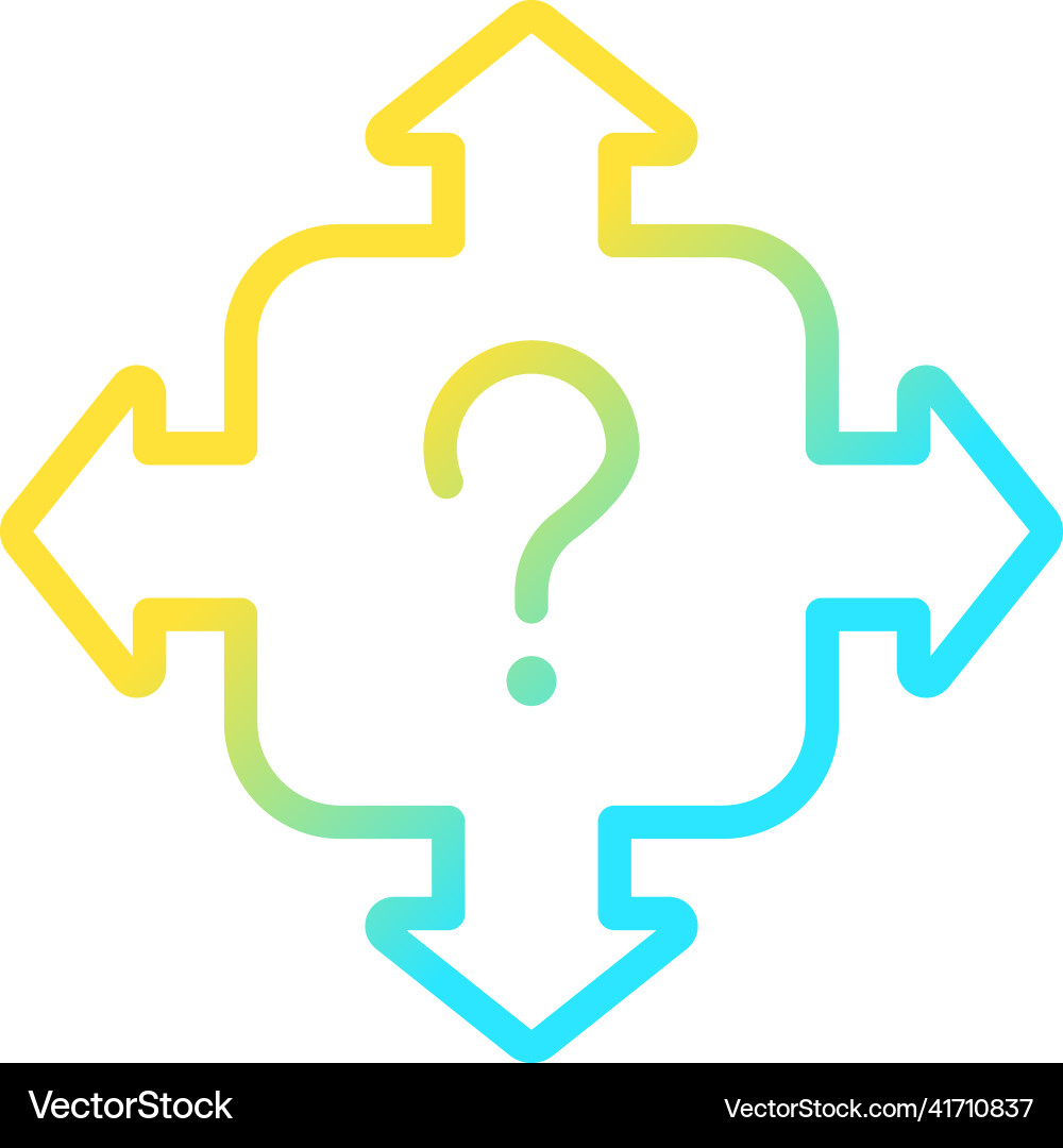 Direction gradient linear icon Direction gradient linear icon vector image