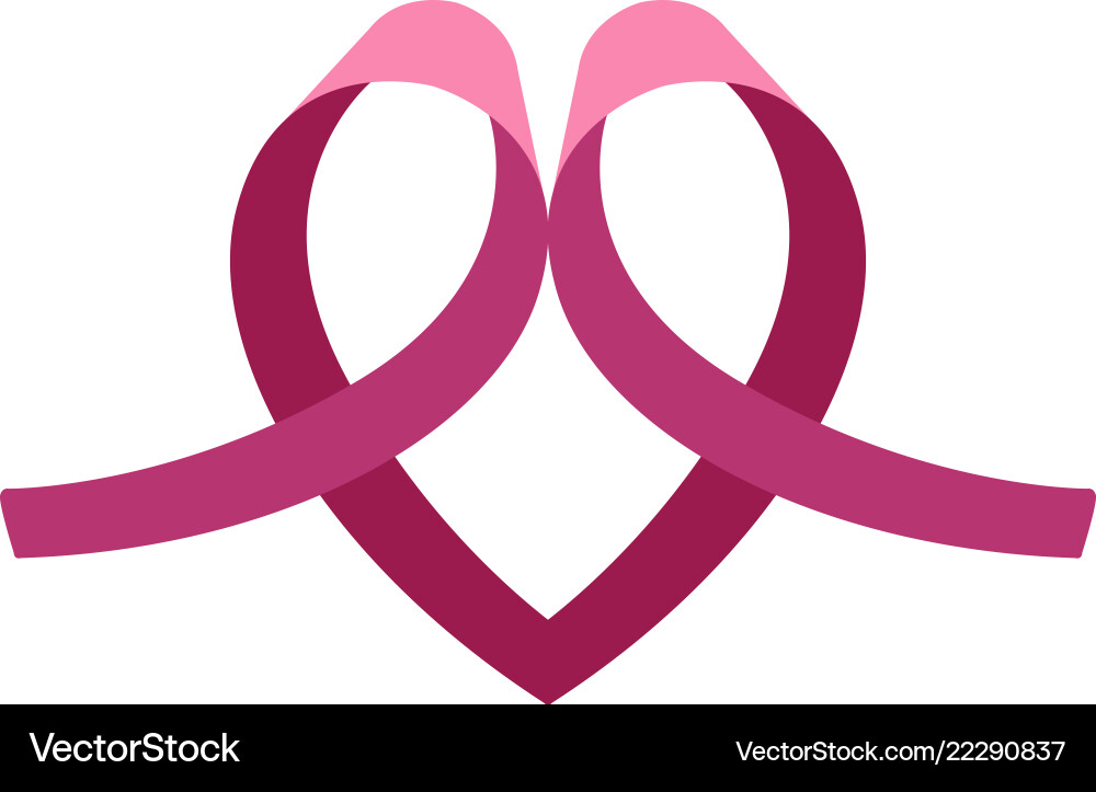 Isolierte rosa Band Brustkrebs Kampagne vektorbild