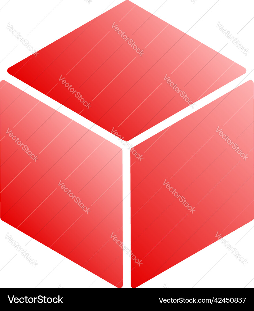 Isometric cube element icon cubist abstract 3d Isometric cube element icon cubist abstract 3d Vector Image
