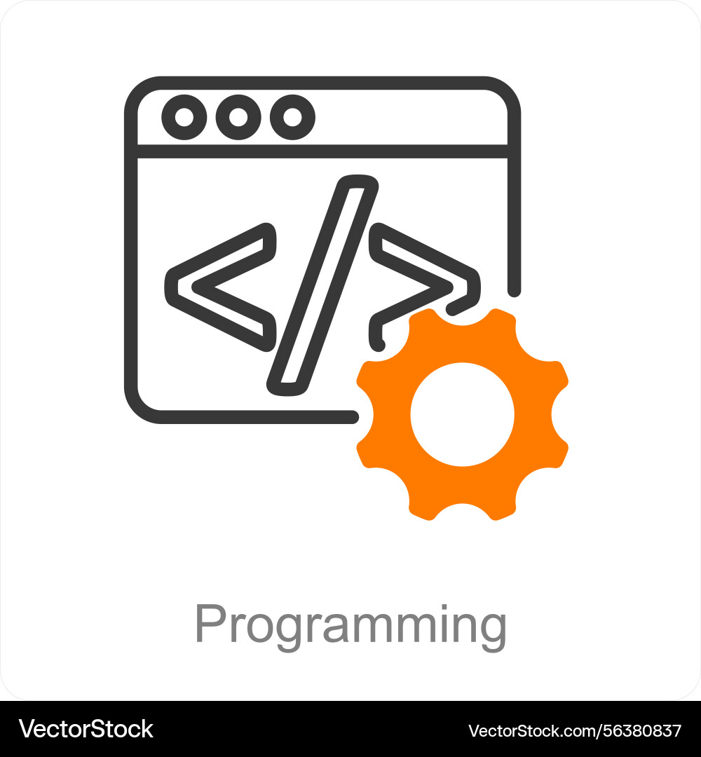 Programming icon concept vector image