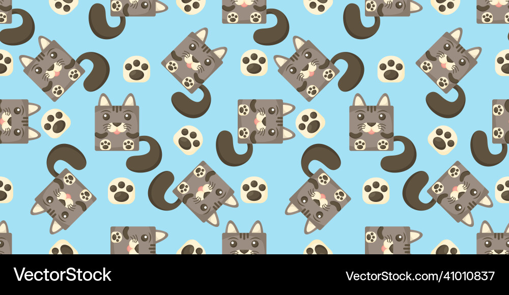 Seamless pattern of cat Seamless pattern of cat vector image
