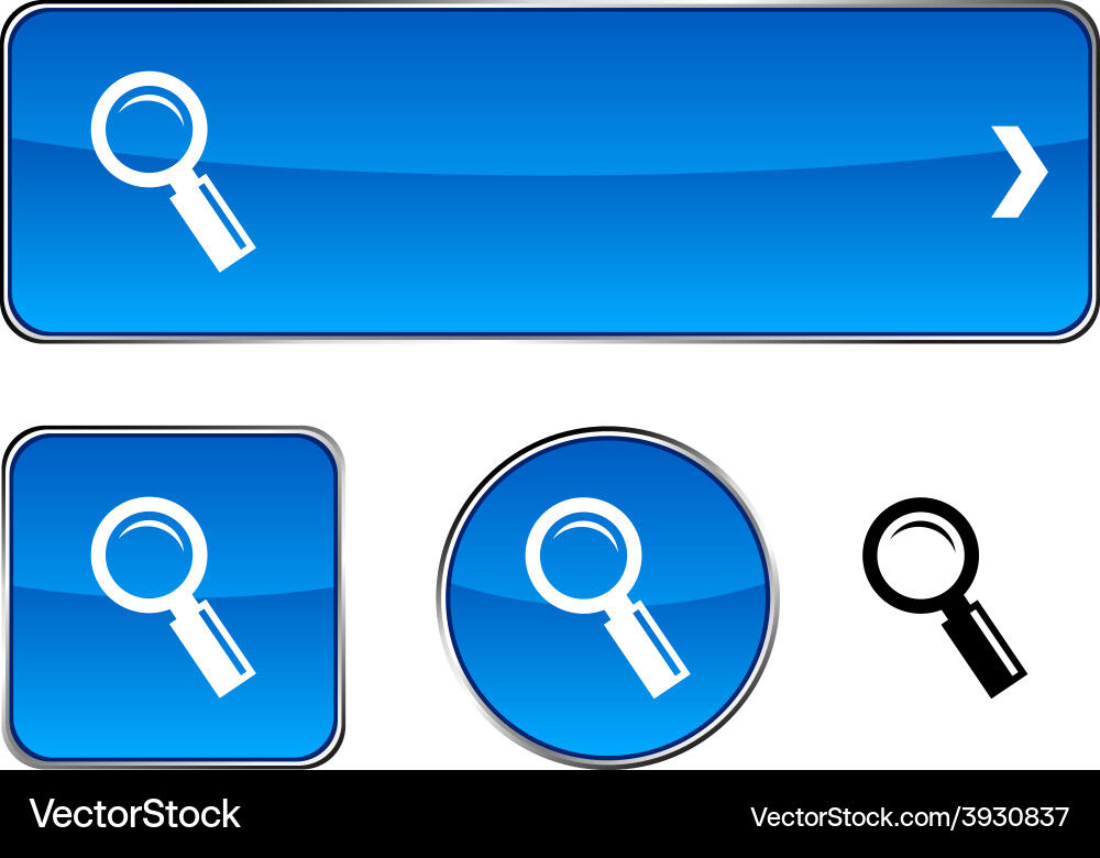 Searching button set Vector Image