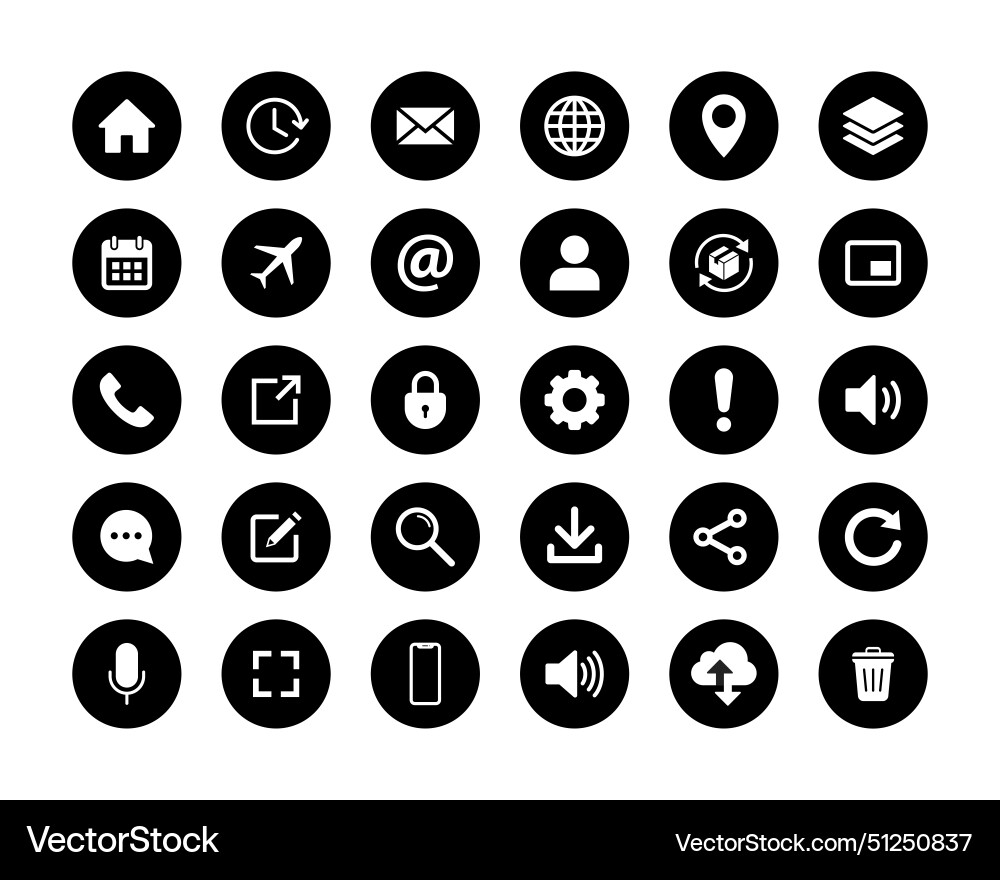 Website icon set or web symbol Vector Image