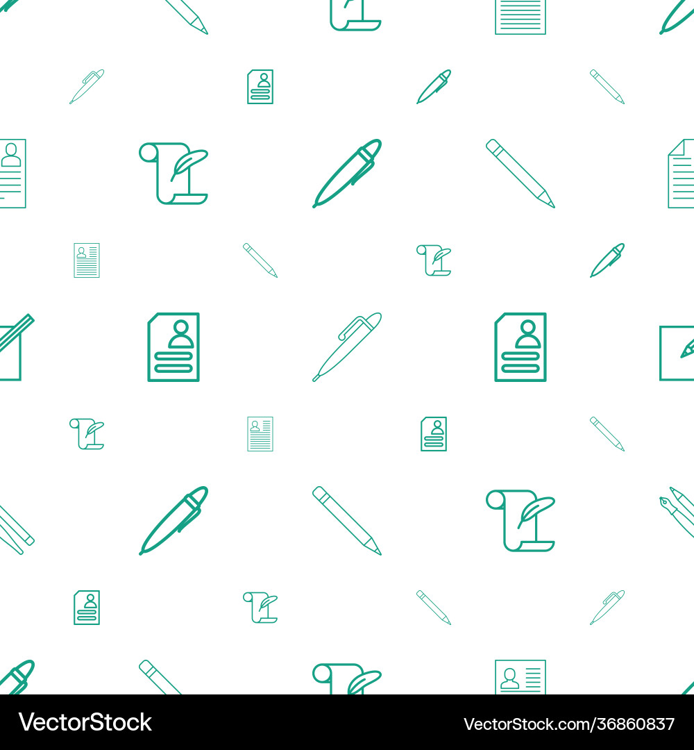 Write icons pattern seamless white background vector image