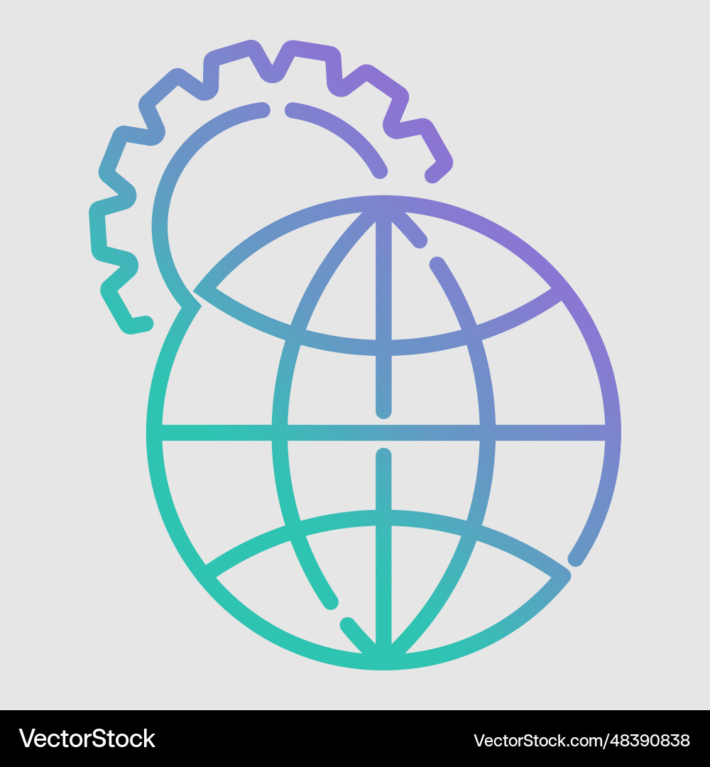 Browser setting technology icon vector image