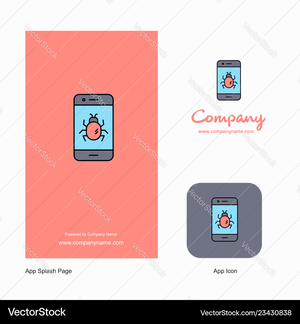Bug on a smartphone company logo app icon Bug on a smartphone company logo app icon vector image