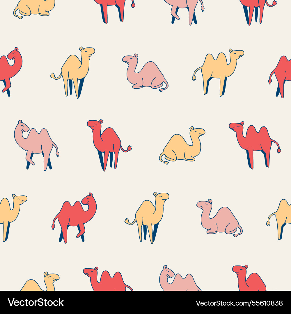 Camel seamless pattern background for print Camel seamless pattern background for print vector image