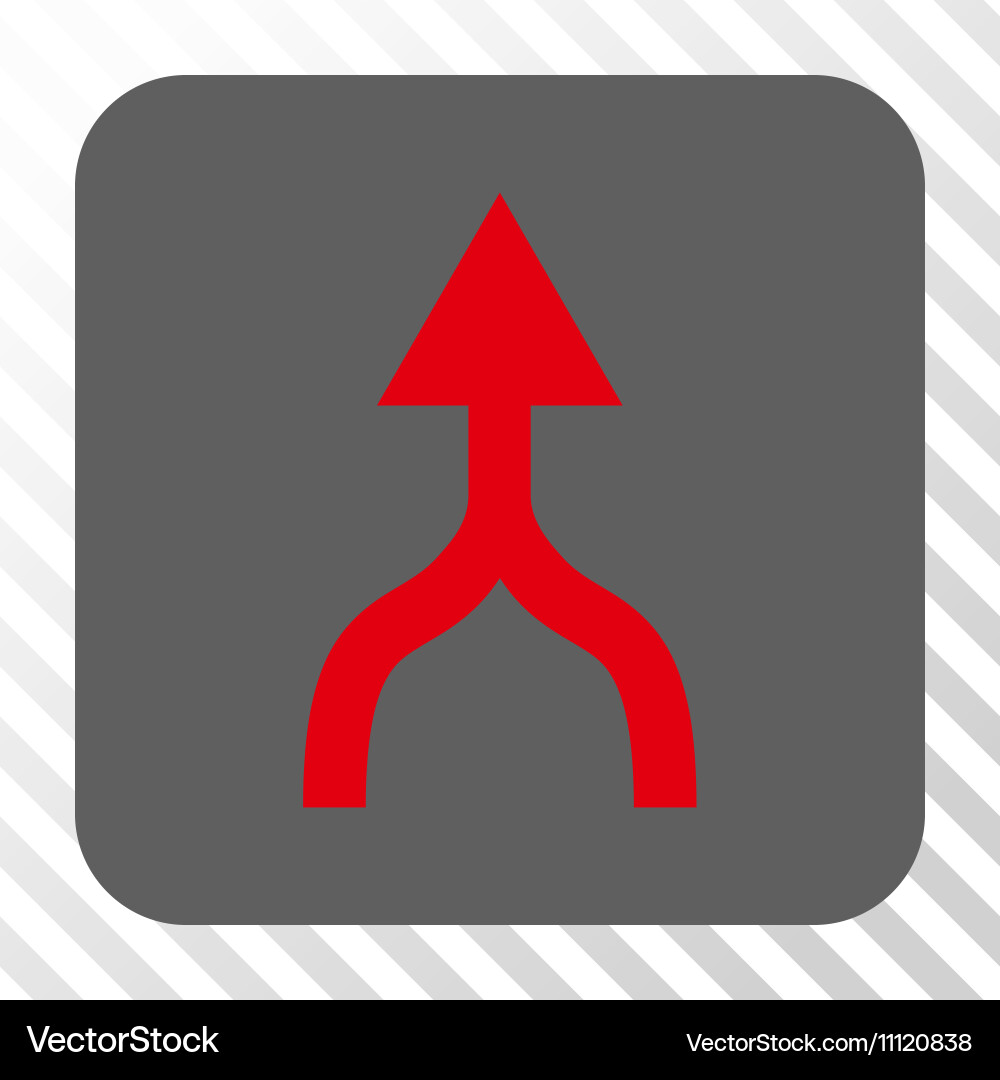 Combine arrow up rounded square button vector image