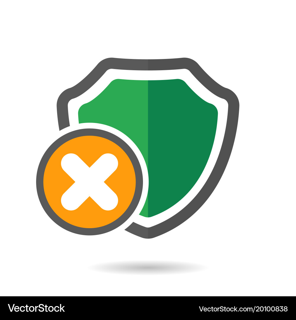 Delete shield icon Vector Image
