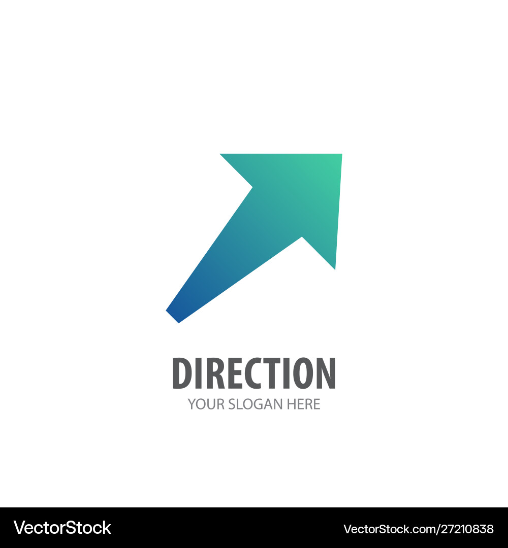 Direction logo for business company simple Vector Image