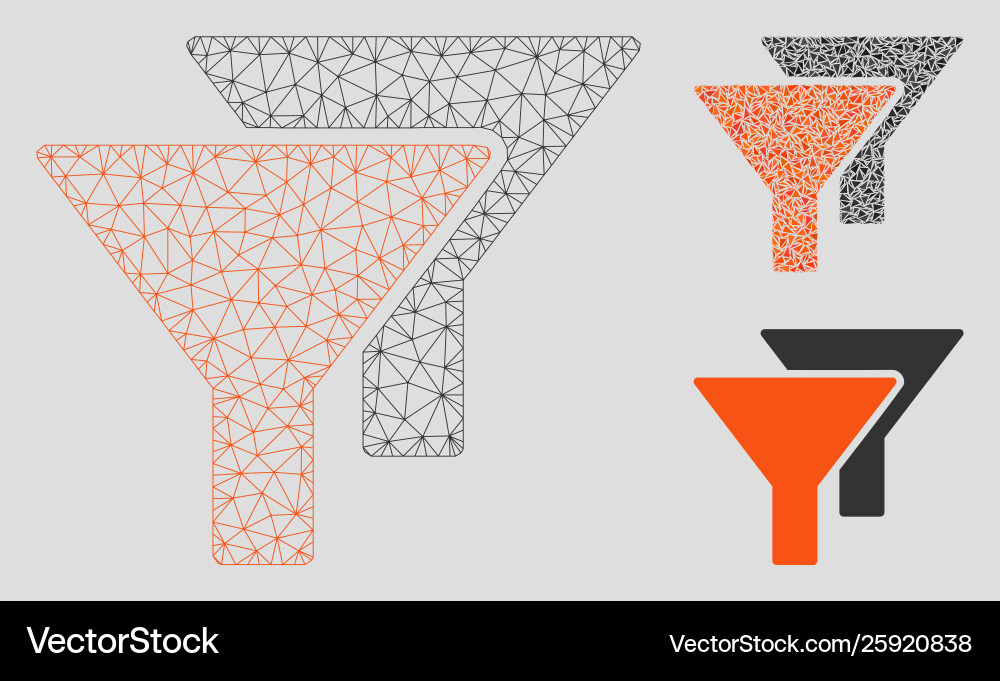 Filters mesh 2d model and triangle mosaic Filters mesh 2d model and triangle mosaic vector image