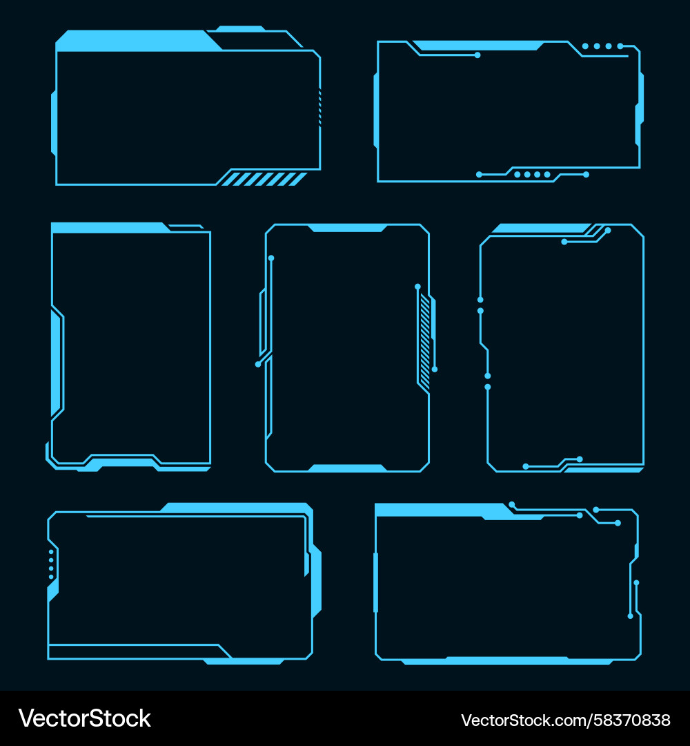 Futuristic Geometric Tech Interface Vector Image