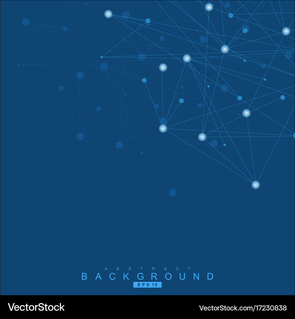 Geometric abstract background with connected line vector image