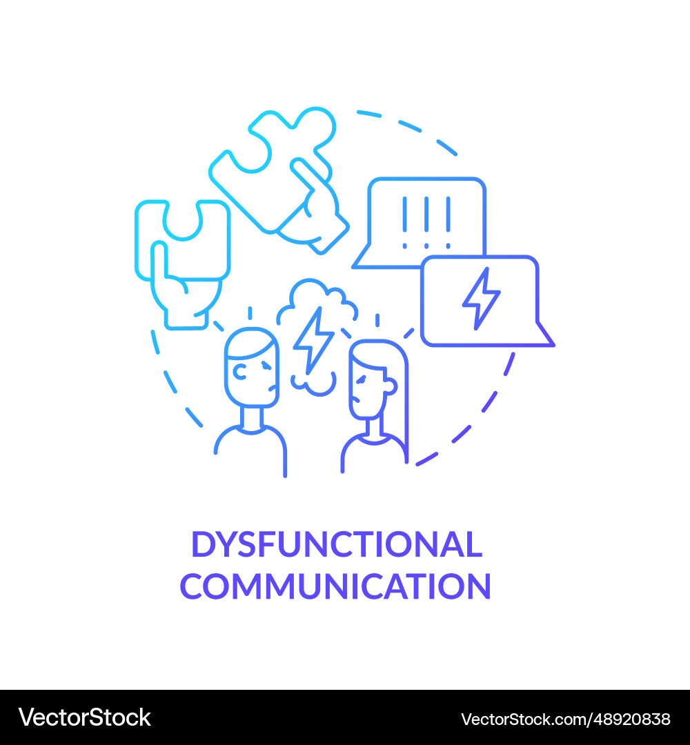 Gradient icon dysfunctional communication concept Gradient icon dysfunctional communication concept vector image