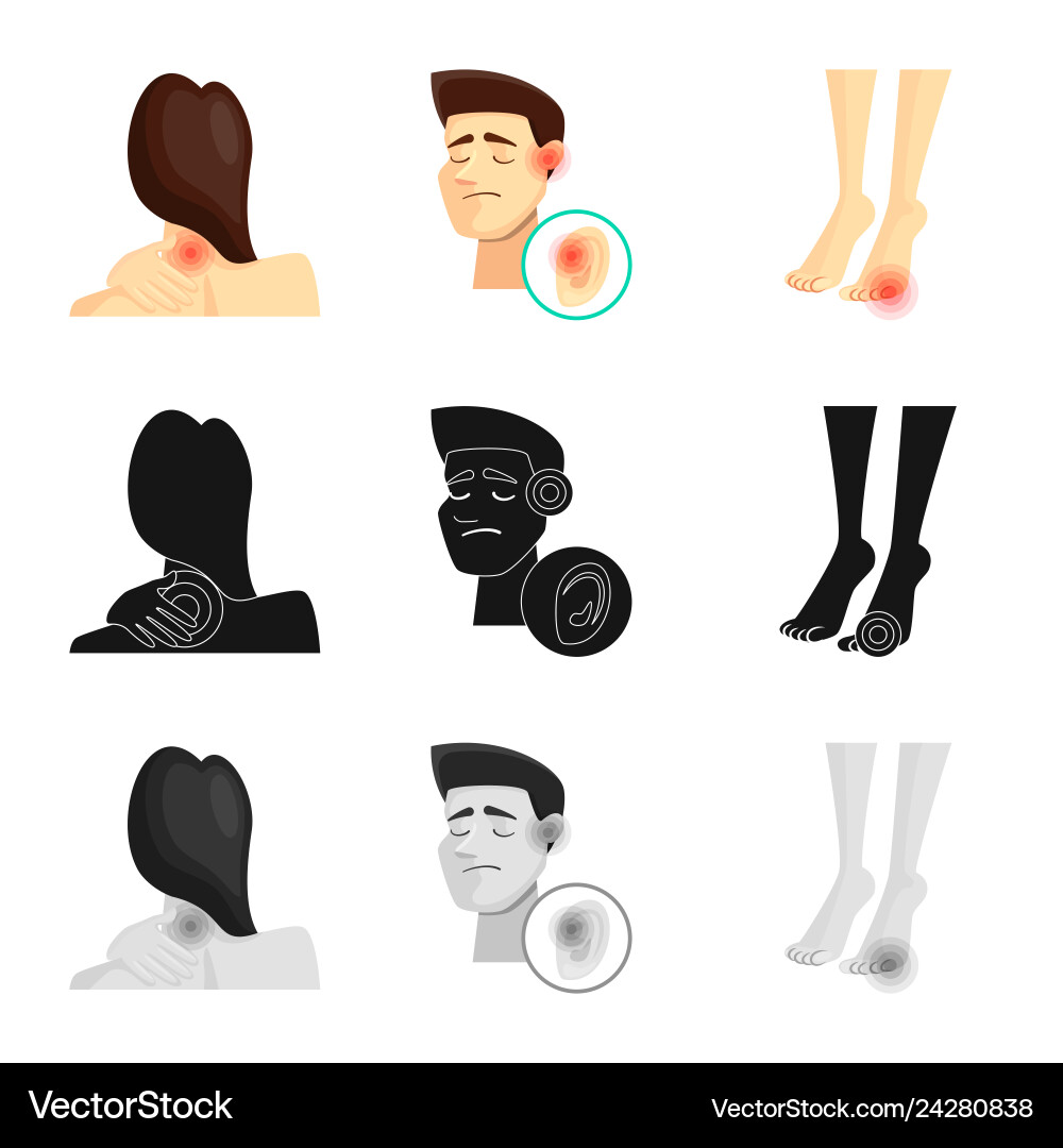 Isolated object of hospital and rendering logo Isolated object of hospital and rendering logo Vector Image