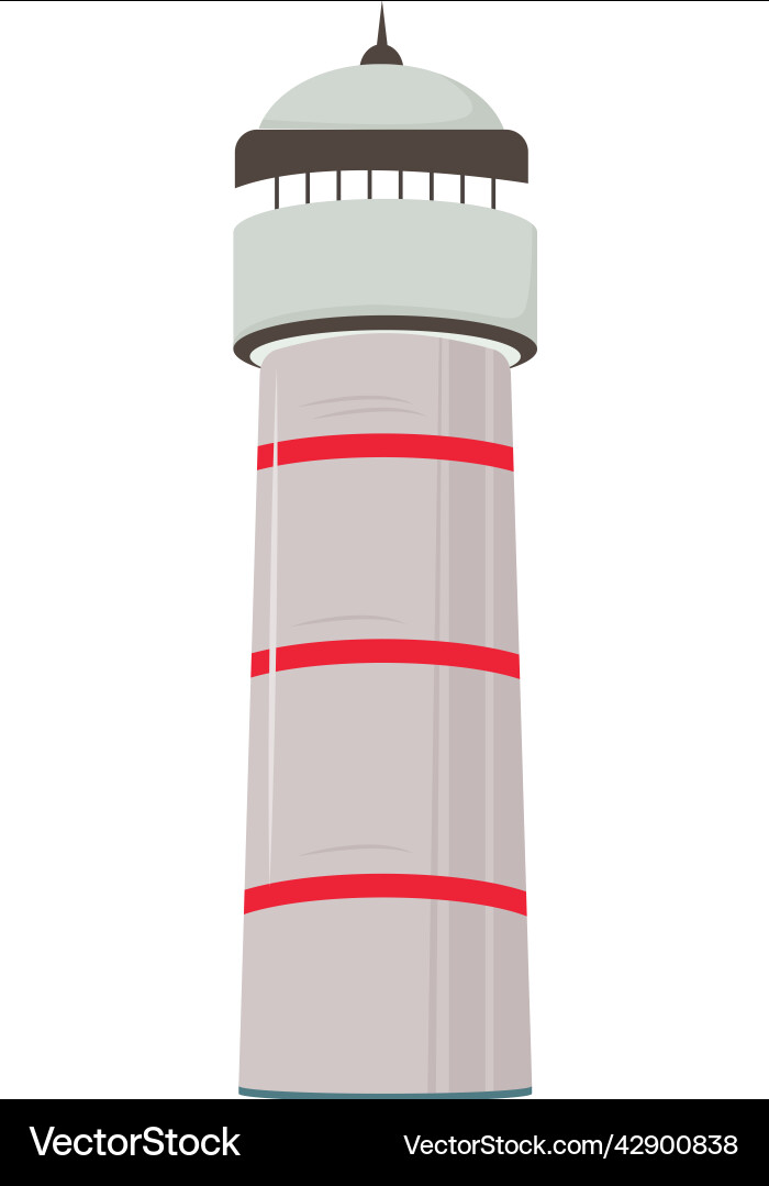 Lighthouse semi flat color object Lighthouse semi flat color object Vector Image