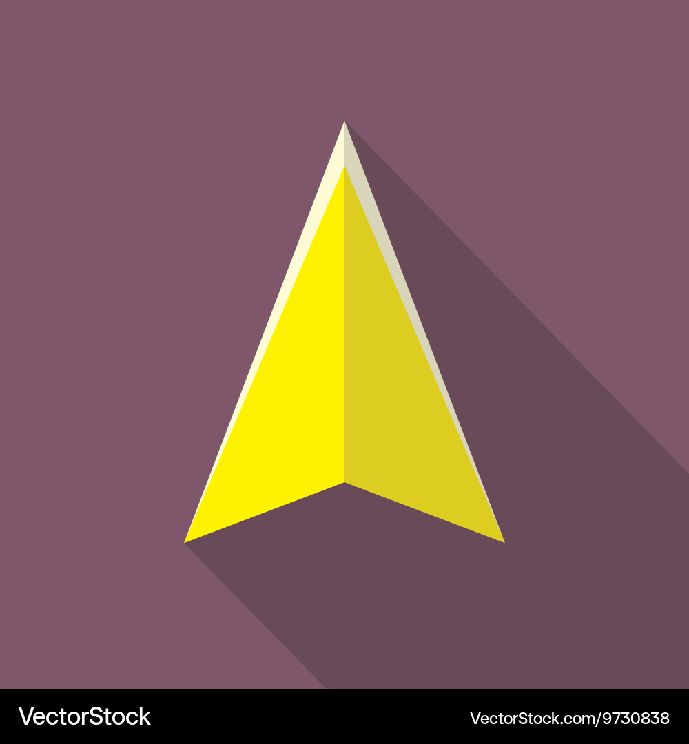 Navigation arrow flat icon navigator direction Vector Image