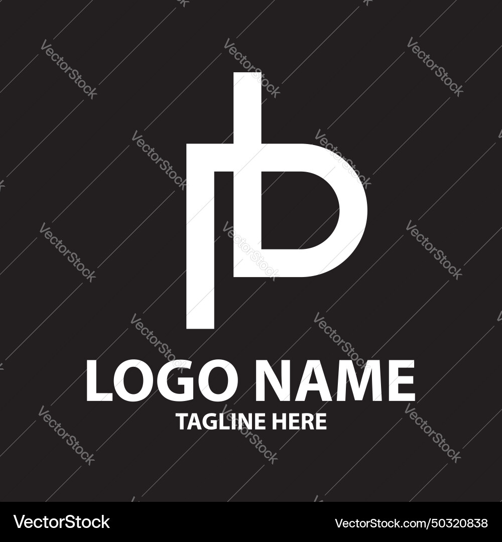 Pb linked logo design Pb linked logo design Vector Image