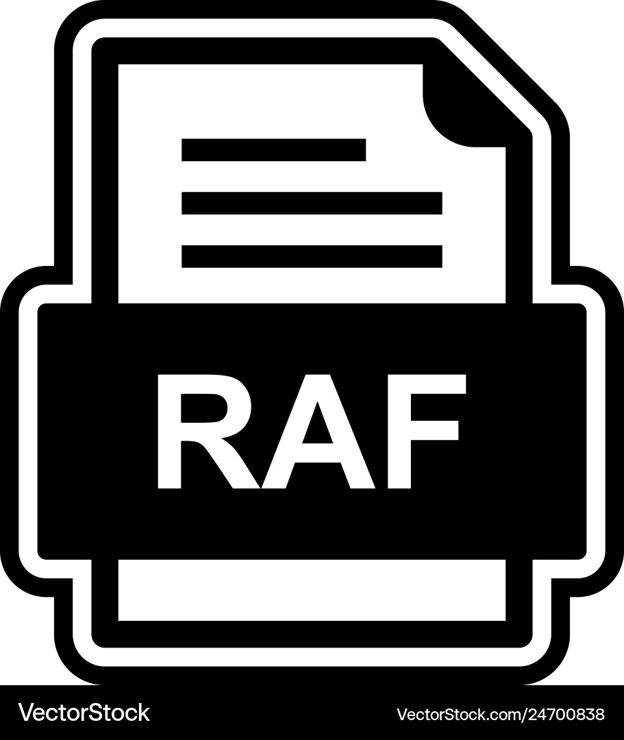 Raf file document icon Vector Image