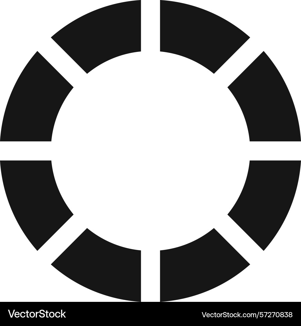 Simple black segmented circle forming a loading Simple black segmented circle forming a loading vector image