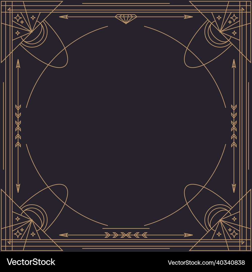 Thin line frame abstract geometric linear design Thin line frame abstract geometric linear design vector image