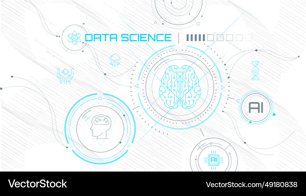 Visualization of big data in science Visualization of big data in science Vector Image
