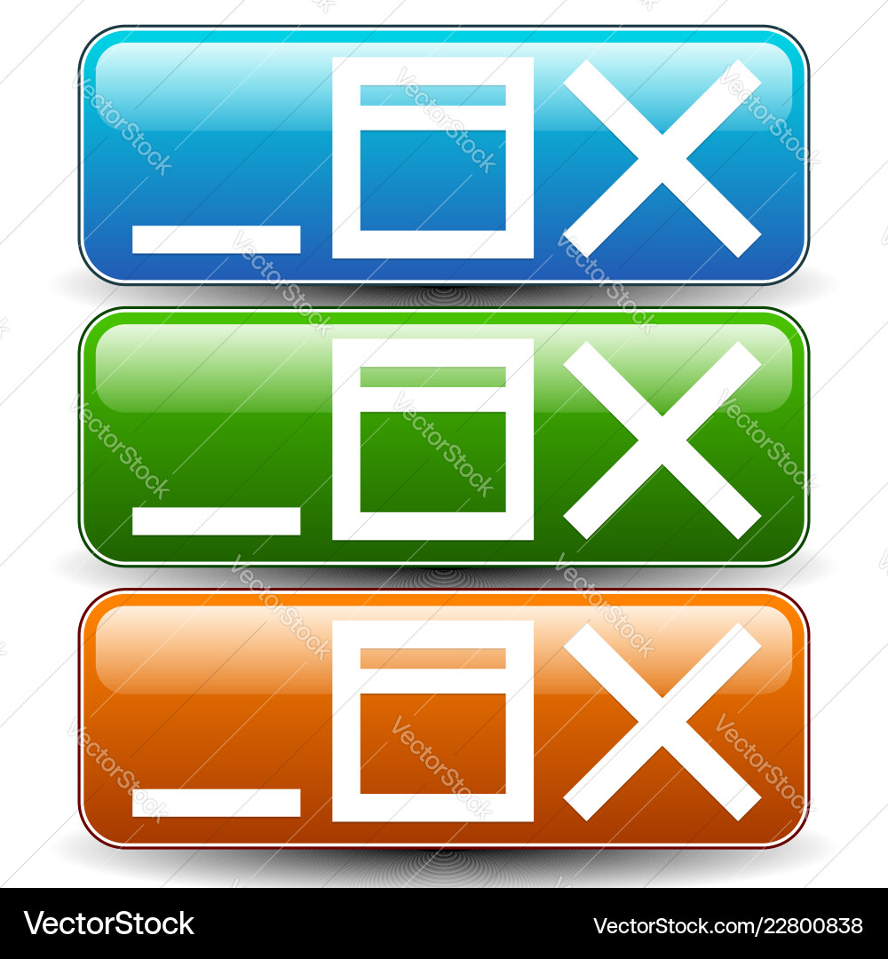 Window Control Buttons Vector Image