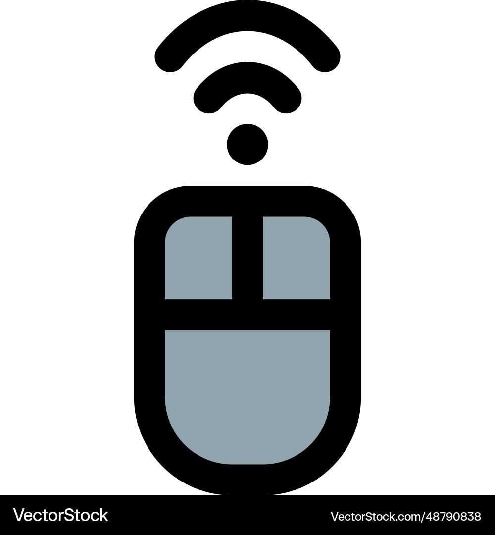 Wirelessly connecting a mouse with computer vector image