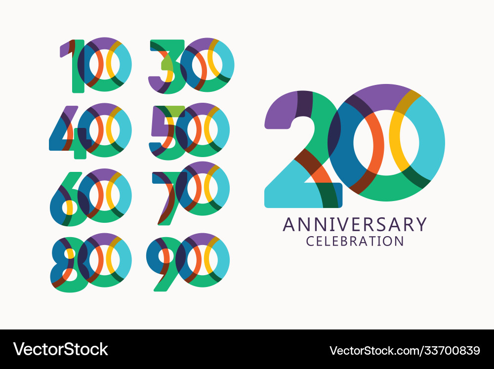 20 Jahre Jubiläum Logo Vorlage 20 Jahre Jubiläum Logo Vorlage vektorbild