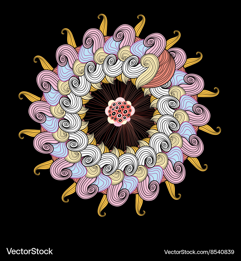 Abstract circular pattern vector image