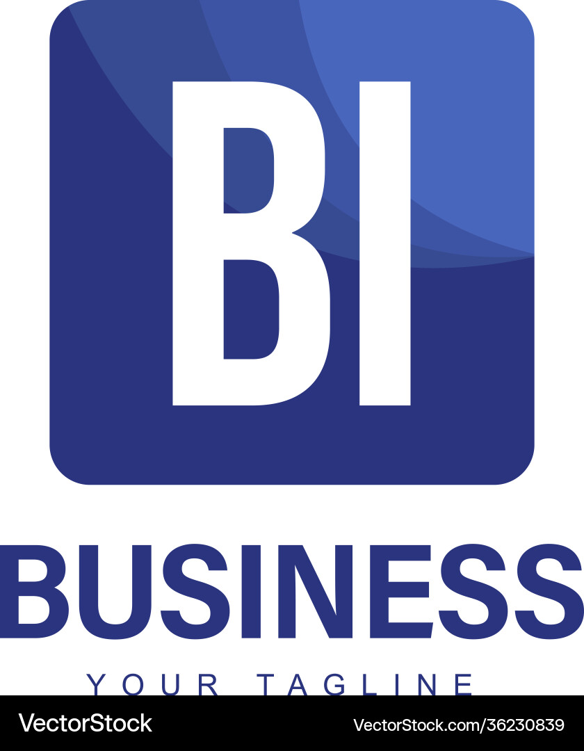 Bi initial a logo design with abstract style Vector Image