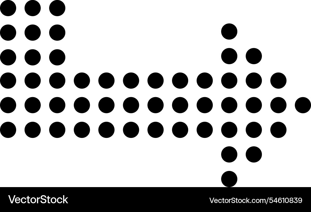 Black dots arranged in rows and columns create Black dots arranged in rows and columns create Vector Image